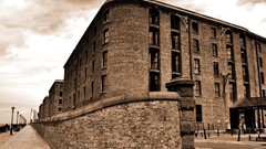 England Liverpool buildings brick wall Docks