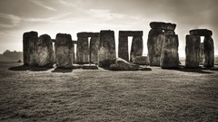 England Stonehenge monochrome