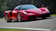 Enzo Ferrari Car red cars vehicle Ferrari asphalt outdoors