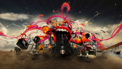 Escalators abstract deviantart trippy