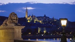 Evening architecture blue skies Hungarian