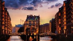 Evening Europe houses