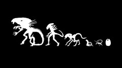Evolution Aliens alien minimalistic