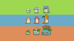 Evolution Pokemon minimalistic charizard bulbasaur blastoise 