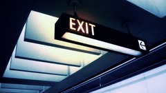 Exit sign board
