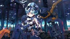 Exoskeleton anime girls mecha armored suit