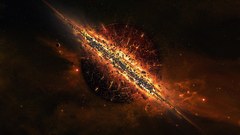 Explosion fire red abstract