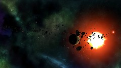 Explosions Asteroids planets outer space