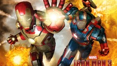 Explosions Iron Man glowing superheroes iron man 3 marvel 