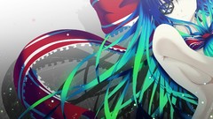 Eyepatch green hair nude