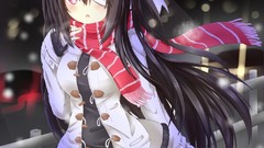 Eyes Anime anime girls school uniforms bandages neko thigh 