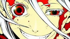 Eyes Anime close-up faces blood cells Deadman Wonderland Shiro 