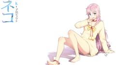 Eyes Anime collar white background blush pink hair long hair 