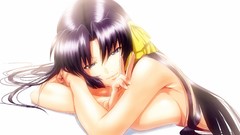 Eyes anime girls purple eyes boobs Simple Background