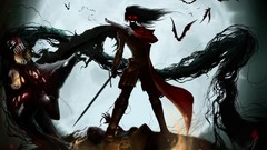 Eyes Anime Wolves Vampires horror Supernatural Swords bats 