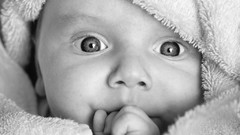 Eyes baby monochrome