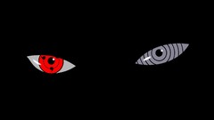 Eyes black background sharingan rinnegan naruto shippuden tobi