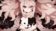 Eyes blood Anime anime girls danganronpa enoshima junko Monokuma