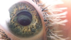 Eyes close-up Cameras reflections