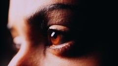 Eyes close-up human brown eyes