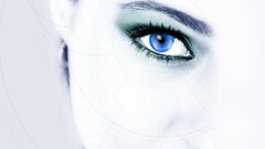 eyes digital art blue eyes Women artwork