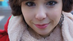 Eyes faces smiling brunettes models Ariel Rebel