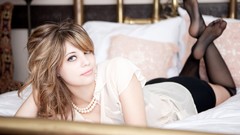 Eyes feet beds legs stockings brunettes soles