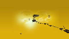 Eyes floating Island Art