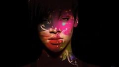 Eyes Fractals woman abstract black background colors artwork 