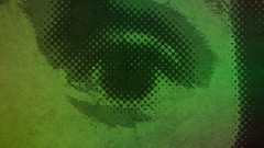 Eyes Green grunge dots artwork