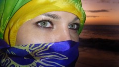 Eyes Green woman faces sunlight Venezuela ojos