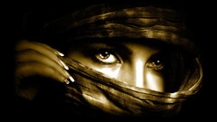 Eyes light woman faces scarfs models