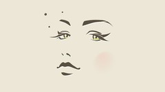 Eyes lips circles blush vectors