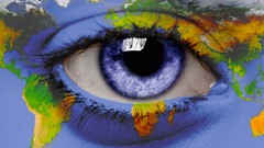 Eyes Maps Earth blue eyes Photo manipulation artwork