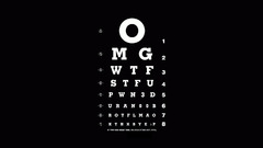 Eyes minimalistic Typography exams