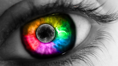 Eyes multicolor grayscale selective