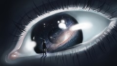 Eyes outer space Photo manipulation artwork