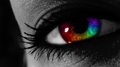 Eyes rainbows selective coloring