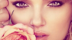 Eyes roses faces models