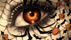 Eyes spiders pumpkins