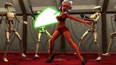 Eyes star wars Star Wars: The Clone Wars white hair faces 3d 