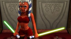 Eyes star wars Star Wars: The Clone Wars white hair faces 3d 