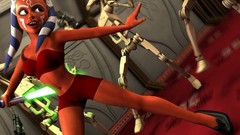 Eyes star wars Star Wars: The Clone Wars white hair faces 3d 