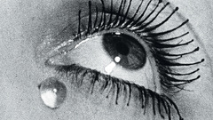 Eyes tears grayscale macro