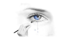 Eyes tears selective coloring