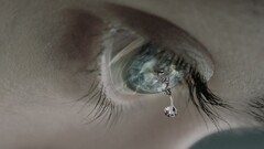 eyes tears Women digital art macro