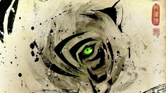 Eyes Tigers nvidia animal ears digital art
