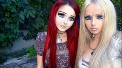 Eyes together woman dolls faces teenager human blondes blue 