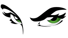 Eyes vector white background graphics green eyes