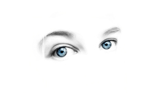 Eyes white background